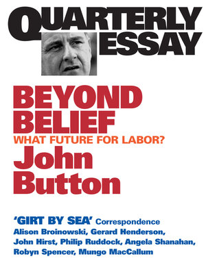 cover image of Quarterly Essay 6 Beyond Belief